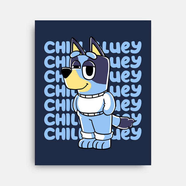 Chill Blue Heeler-None-Stretched-Canvas-estudiofitas