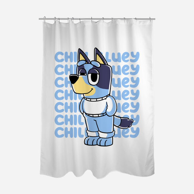 Chill Blue Heeler-None-Polyester-Shower Curtain-estudiofitas