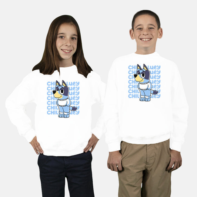 Chill Blue Heeler-Youth-Crew Neck-Sweatshirt-estudiofitas