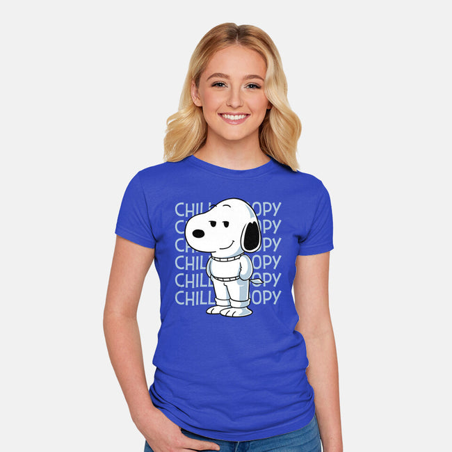 Chill Beagle-Womens-Fitted-Tee-estudiofitas