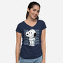 Chill Beagle-Womens-V-Neck-Tee-estudiofitas