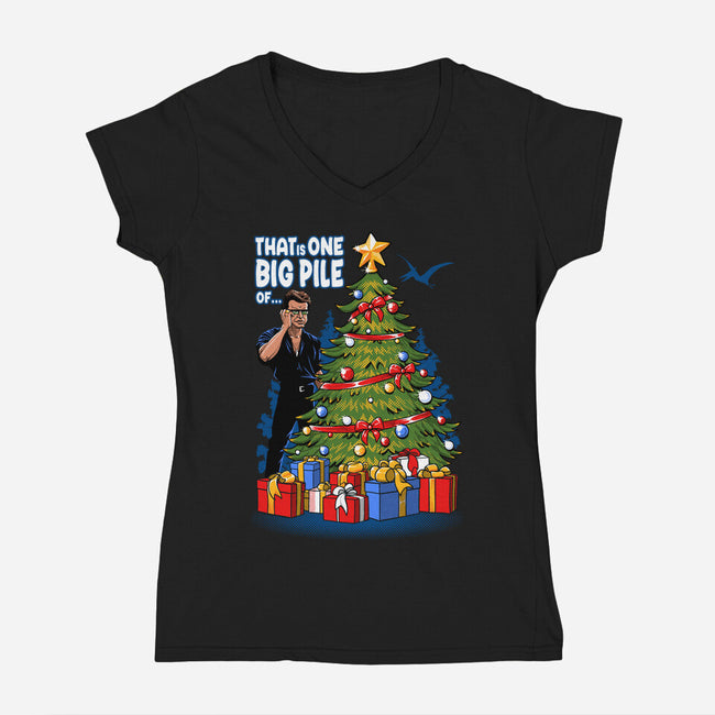 Merry Chaos-Womens-V-Neck-Tee-Tronyx79