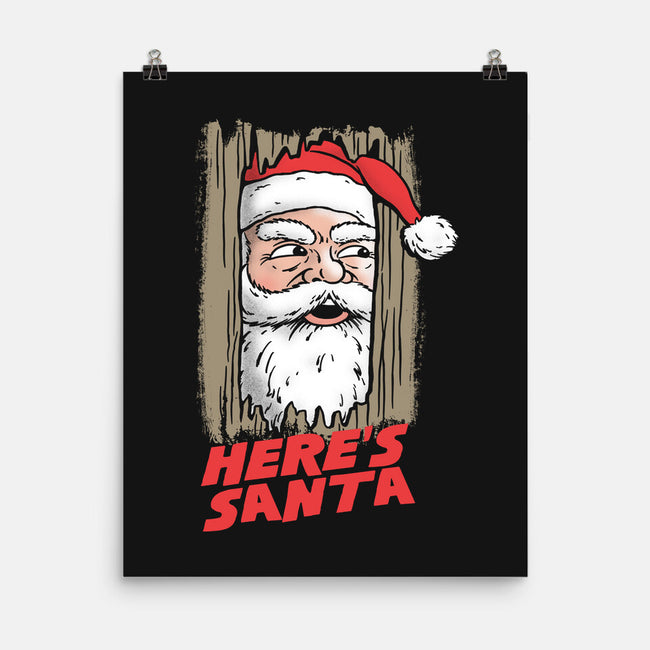 Here's Santa-None-Matte-Poster-Barbadifuoco