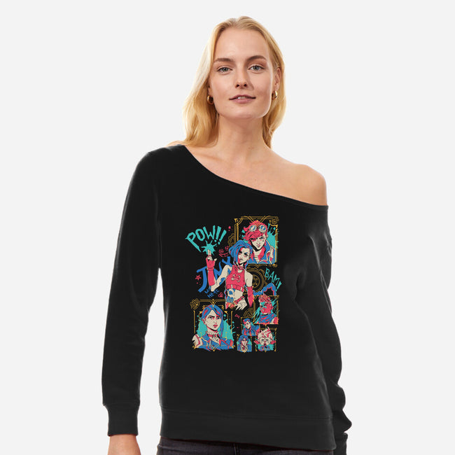 To Be My Anemy-Womens-Off Shoulder-Sweatshirt-yumie