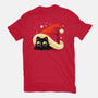 Kitty Xmas Hat-Mens-Basic-Tee-erion_designs