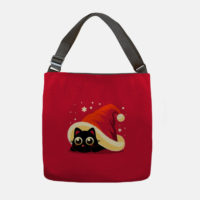 Kitty Xmas Hat-None-Adjustable Tote-Bag-erion_designs