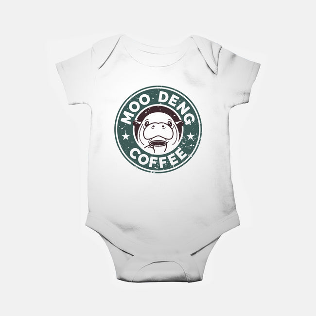 Moo Deng Coffee-Baby-Basic-Onesie-retrodivision