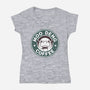 Moo Deng Coffee-Womens-V-Neck-Tee-retrodivision