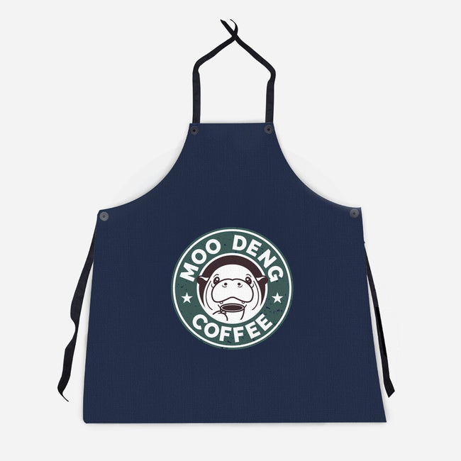 Moo Deng Coffee-Unisex-Kitchen-Apron-retrodivision