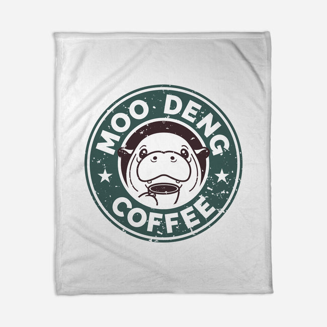 Moo Deng Coffee-None-Fleece-Blanket-retrodivision