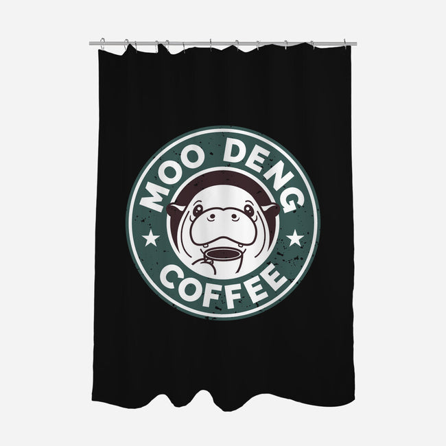 Moo Deng Coffee-None-Polyester-Shower Curtain-retrodivision