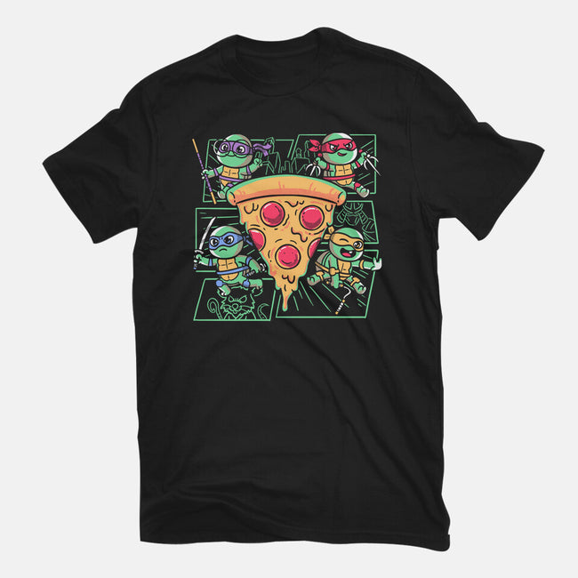 Turtle Mini Ninjas Together-Womens-Fitted-Tee-estudiofitas