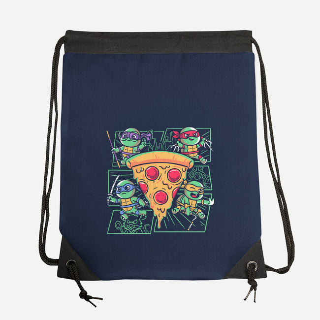 Turtle Mini Ninjas Together-None-Drawstring-Bag-estudiofitas