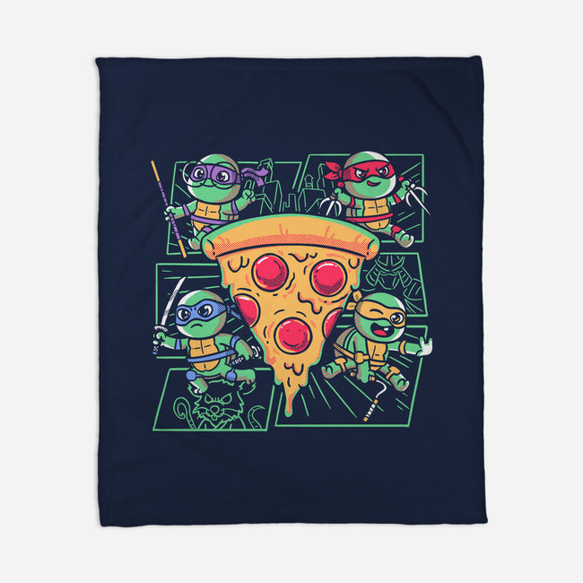 Turtle Mini Ninjas Together-None-Fleece-Blanket-estudiofitas