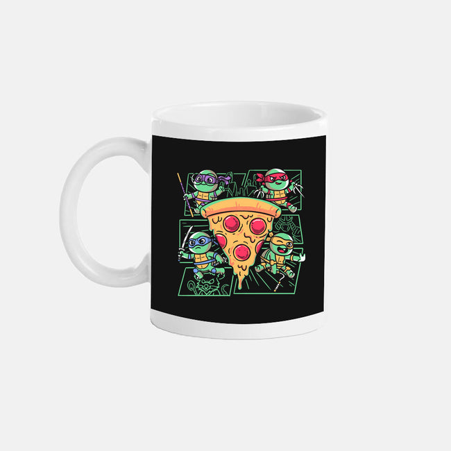 Turtle Mini Ninjas Together-None-Mug-Drinkware-estudiofitas