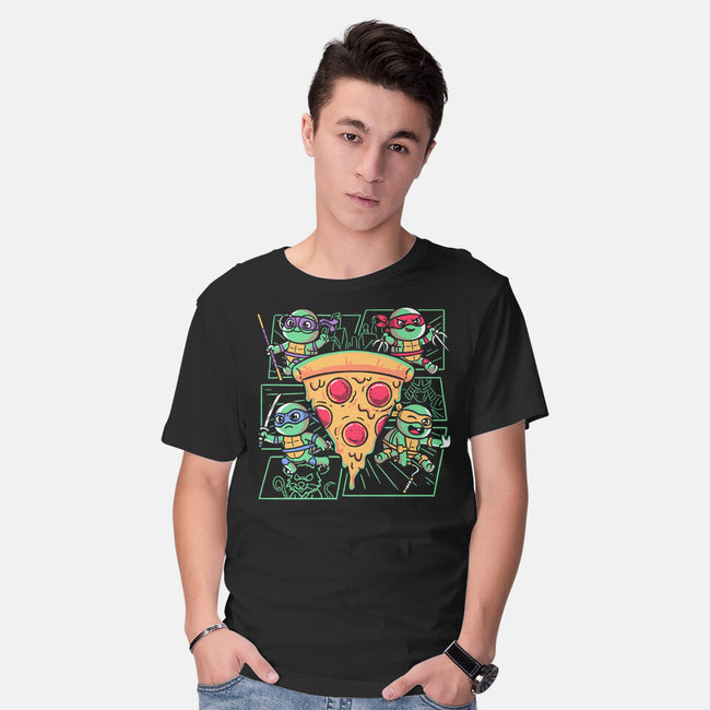 Turtle Mini Ninjas Together-Mens-Basic-Tee-estudiofitas