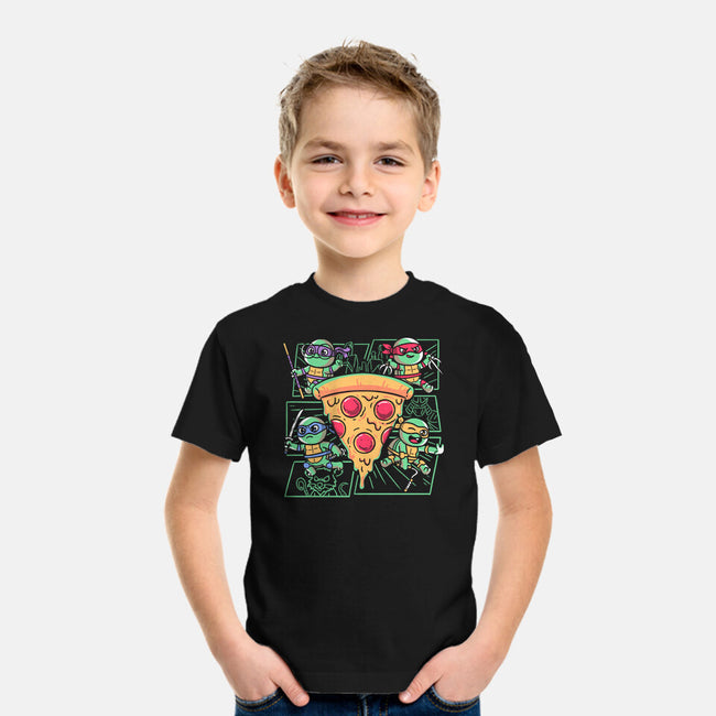 Turtle Mini Ninjas Together-Youth-Basic-Tee-estudiofitas