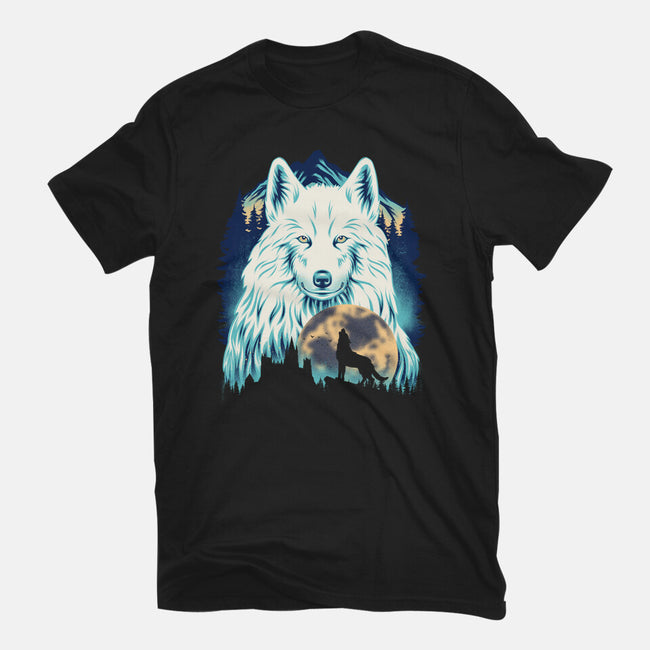 Snow Wolf-Womens-Fitted-Tee-rmatix