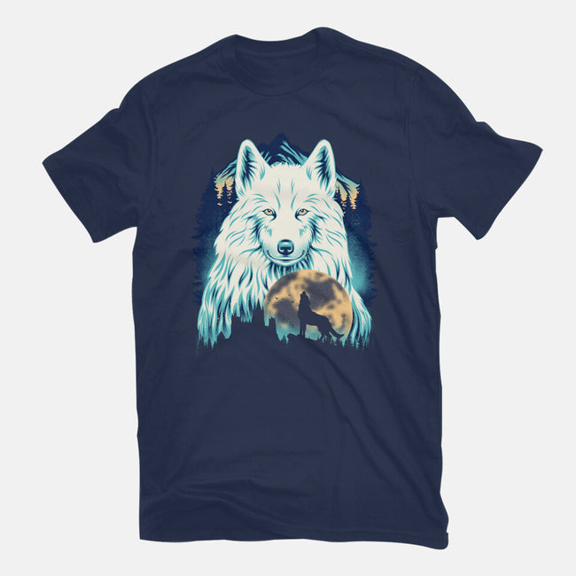 Snow Wolf-Womens-Fitted-Tee-rmatix