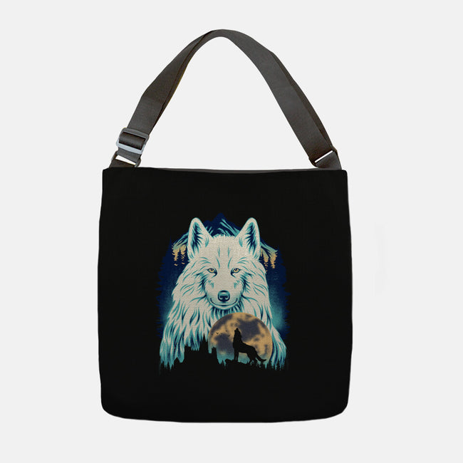 Snow Wolf-None-Adjustable Tote-Bag-rmatix