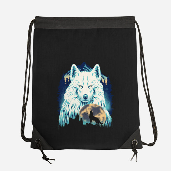 Snow Wolf-None-Drawstring-Bag-rmatix