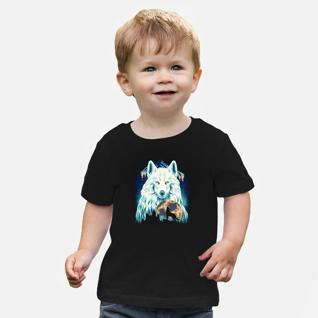 Snow Wolf-Baby-Basic-Tee-rmatix