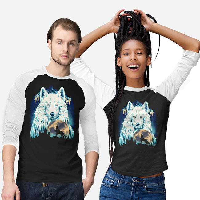 Snow Wolf-Unisex-Baseball-Tee-rmatix