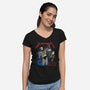 And Justice For Gotham-Womens-V-Neck-Tee-Barbadifuoco