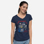 And Justice For Gotham-Womens-V-Neck-Tee-Barbadifuoco