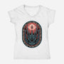 The Ring Leader-Womens-V-Neck-Tee-glitchygorilla