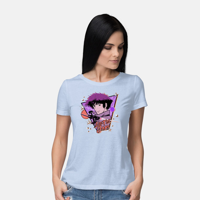 Let's Jam Across The Galaxy-Womens-Basic-Tee-palmstreet