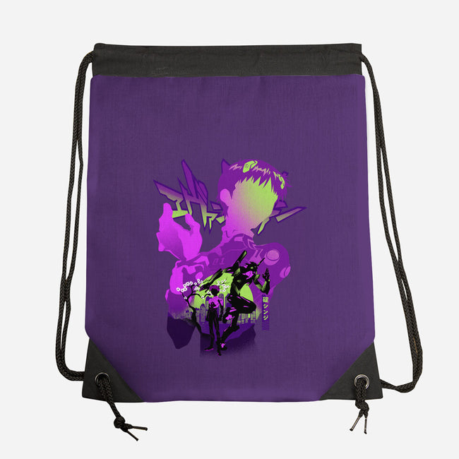 Shinji Silhouette-None-Drawstring-Bag-hypertwenty