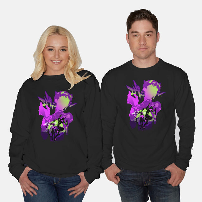 Shinji Silhouette-Unisex-Crew Neck-Sweatshirt-hypertwenty