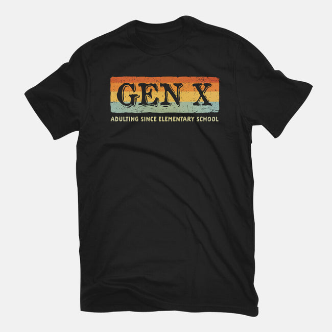 Adulting Since Elementary School-Mens-Basic-Tee-kg07