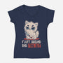 Fluff Around-Womens-V-Neck-Tee-koalastudio