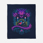 The Warrior And Dragon-None-Fleece-Blanket-marsdkart