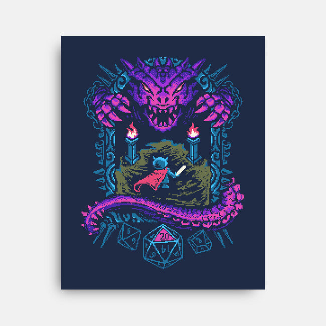 The Warrior And Dragon-None-Stretched-Canvas-marsdkart