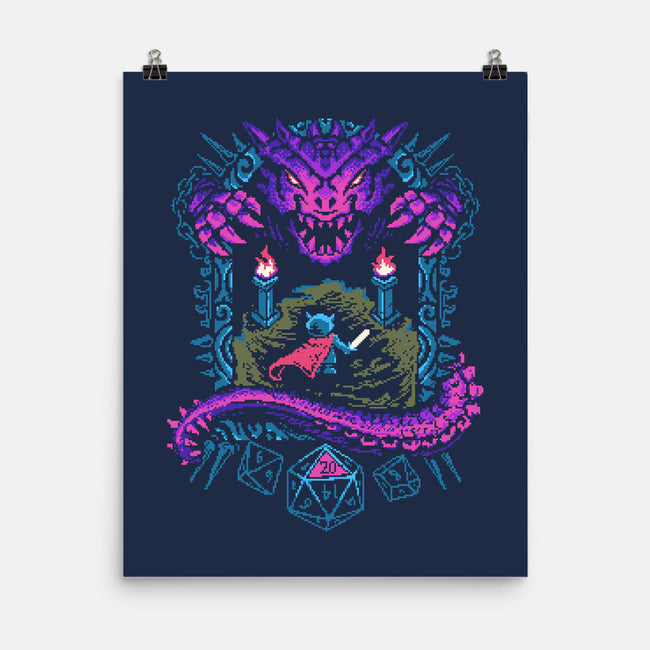 The Warrior And Dragon-None-Matte-Poster-marsdkart