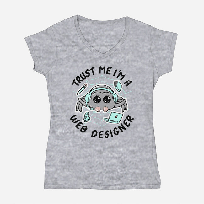 I'm A Web Designer-Womens-V-Neck-Tee-naomori