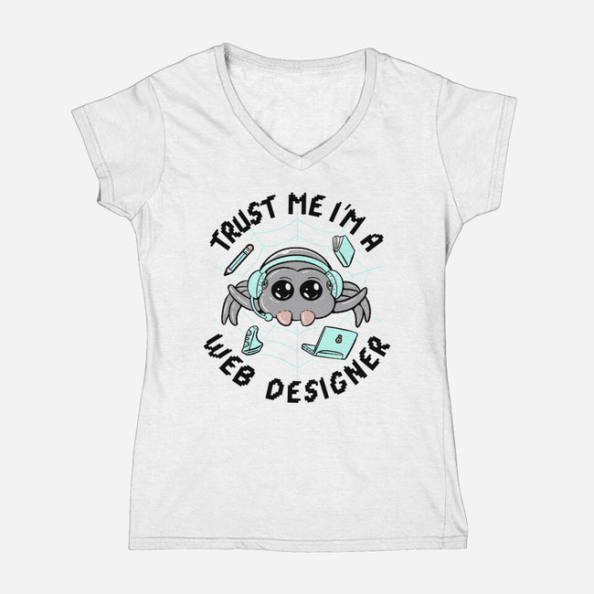 I'm A Web Designer-Womens-V-Neck-Tee-naomori