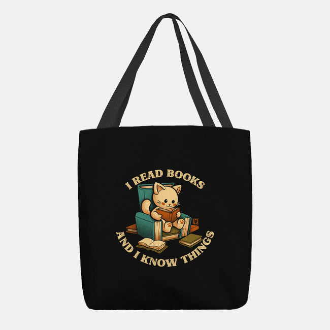 I Read Books And I Meow Things-None-Basic Tote-Bag-worlddominationforcats