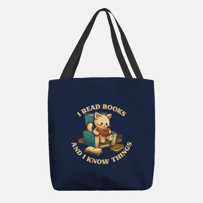 I Read Books And I Meow Things-None-Basic Tote-Bag-worlddominationforcats