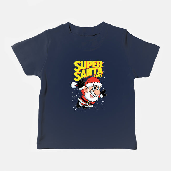 Super Santa Bros-Baby-Basic-Tee-Barbadifuoco