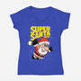 Super Santa Bros-Womens-V-Neck-Tee-Barbadifuoco