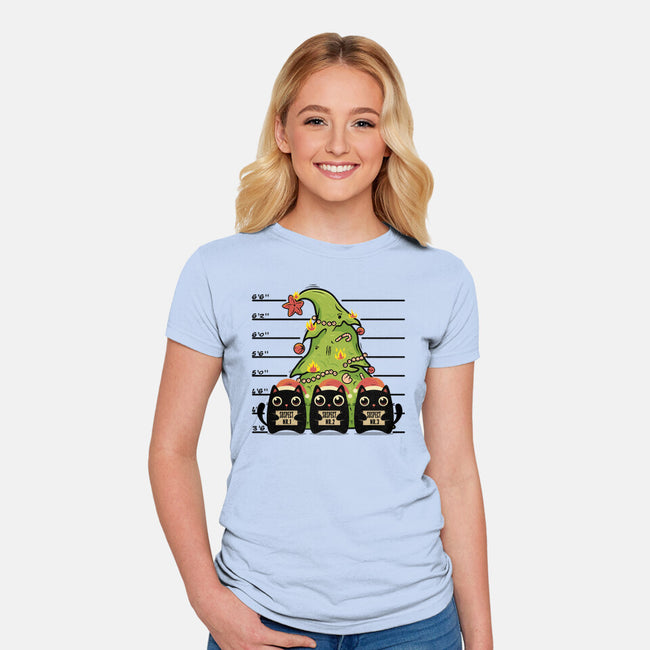 The Usual Kitty Suspects-Womens-Fitted-Tee-erion_designs