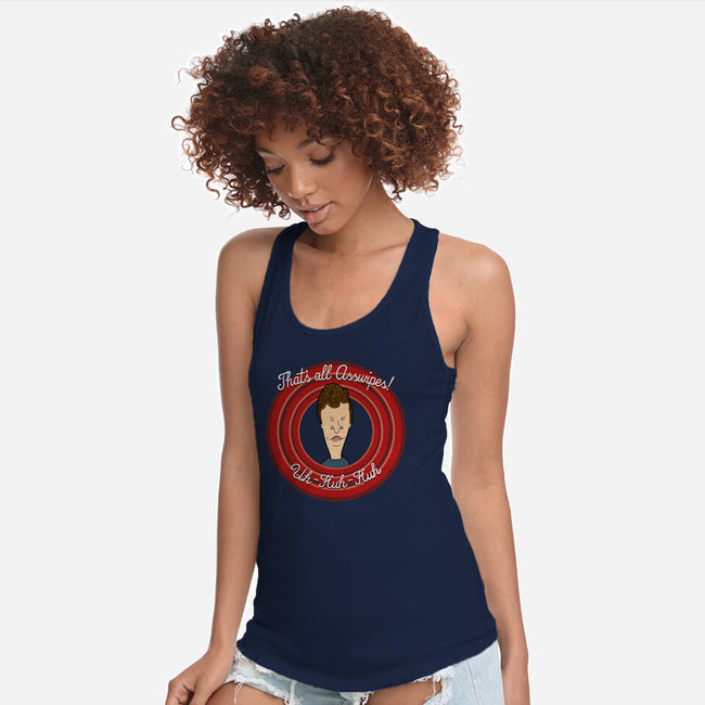 Butt Tunes-Womens-Racerback-Tank-Boggs Nicolas