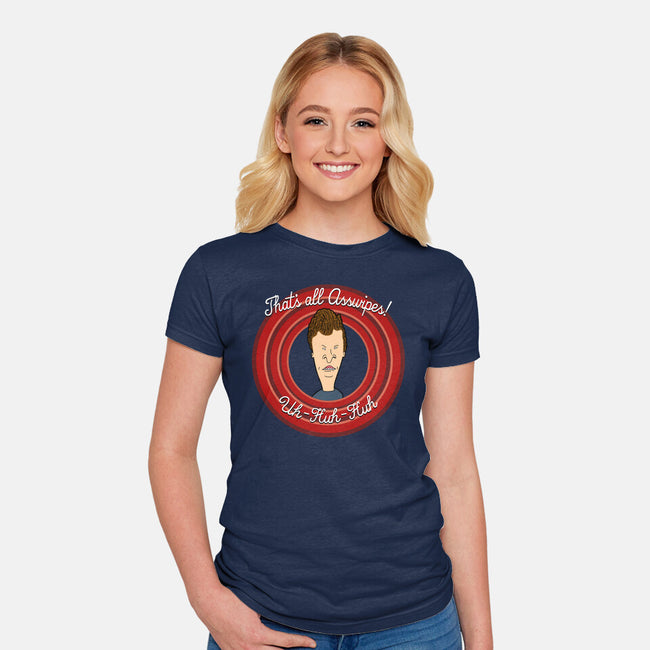 Butt Tunes-Womens-Fitted-Tee-Boggs Nicolas