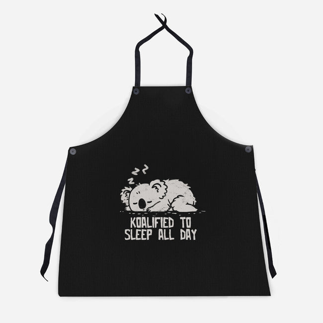 Koalified To Sleep All Day-Unisex-Kitchen-Apron-koalastudio