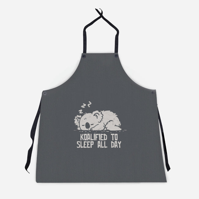 Koalified To Sleep All Day-Unisex-Kitchen-Apron-koalastudio