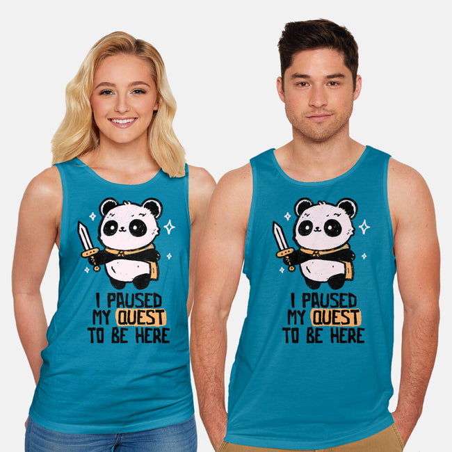 I Paused My Quest To Be Here-Unisex-Basic-Tank-koalastudio